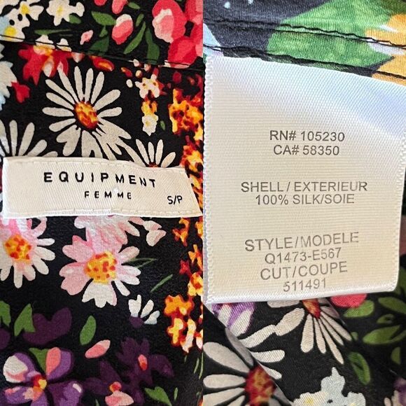 Equipment Femme Women's Size S Silk Michaela Lively Floral Tank Shirt Mini Dress - Picture 5 of 14